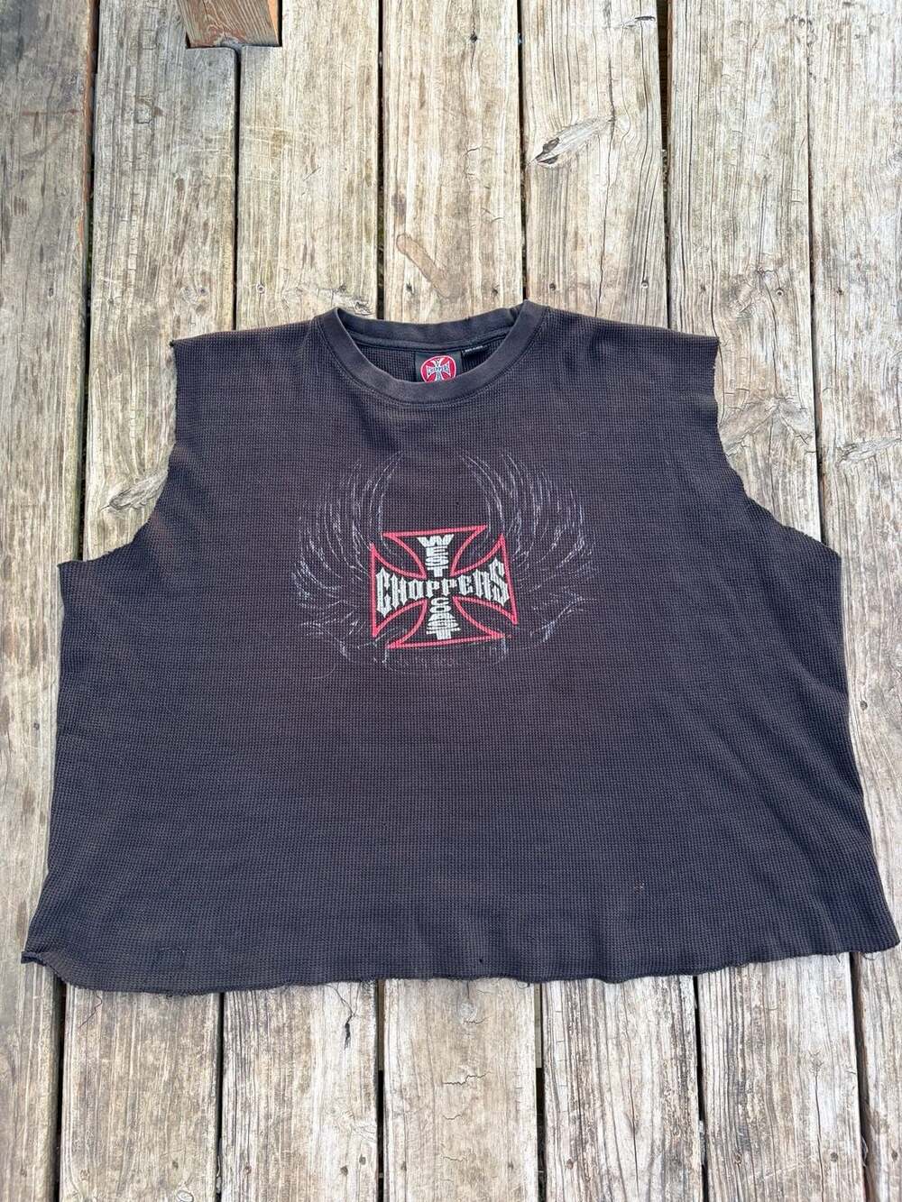 Vintage West Coast Choppers Waffle Knit Thermal Long Sleeve